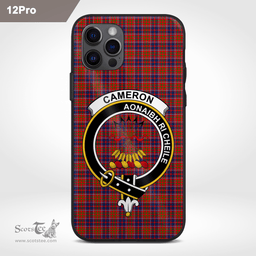 Cameron Clan Badge Tartan Phone Case - Tartan Scottish Crest Phone Case Scottish Plaid Tartan Plaid - ScotsTee - scotstee.com