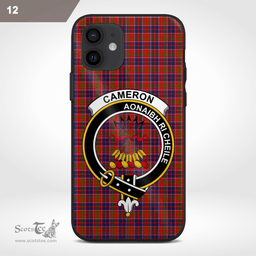 Cameron Clan Badge Tartan Phone Case - Tartan Scottish Crest Phone Case Scottish Plaid Tartan Plaid - ScotsTee - scotstee.com