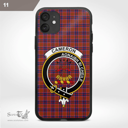 Cameron Clan Badge Tartan Phone Case - Tartan Scottish Crest Phone Case Scottish Plaid Tartan Plaid - ScotsTee - scotstee.com