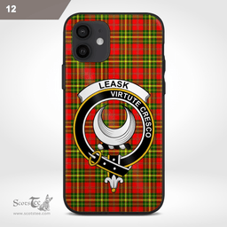 Leask Clan Badge Tartan Phone Case - Tartan Scottish Crest Phone Case Scottish Plaid Tartan Plaid - ScotsTee - scotstee.com