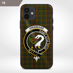 Brisbane Clan Badge Tartan Phone Case - Tartan Scottish Crest Phone Case Scottish Plaid Tartan Plaid - ScotsTee - scotstee.com