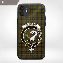 Brisbane Clan Badge Tartan Phone Case - Tartan Scottish Crest Phone Case Scottish Plaid Tartan Plaid - ScotsTee - scotstee.com