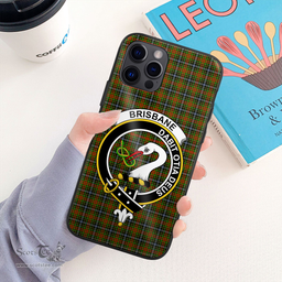 Brisbane Clan Badge Tartan Phone Case - Tartan Scottish Crest Phone Case Scottish Plaid Tartan Plaid - ScotsTee - scotstee.com