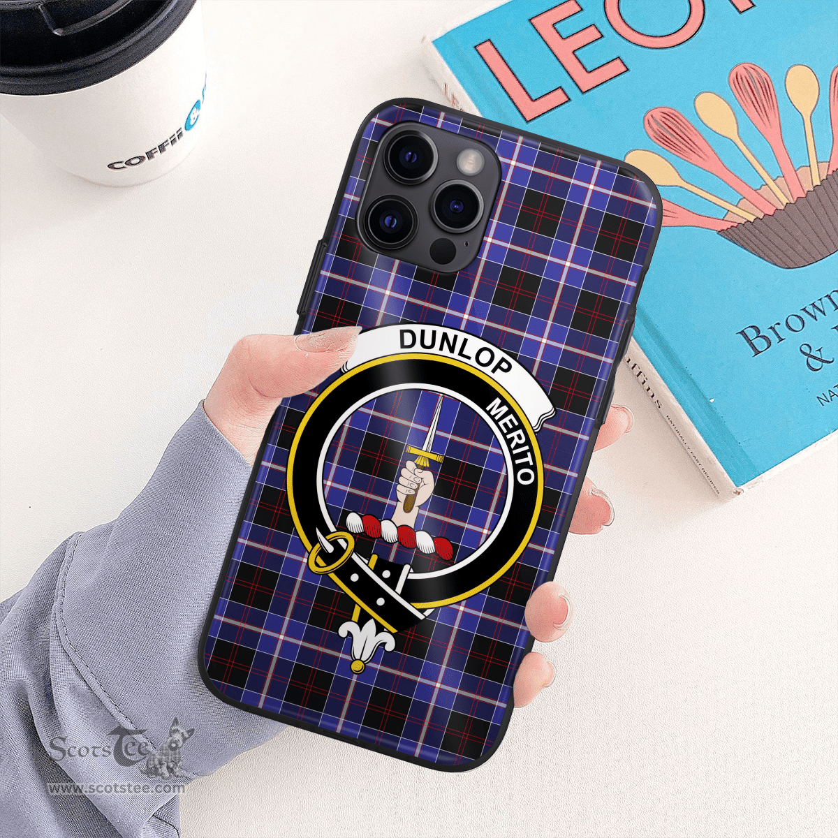 Dunlop Clan Badge Tartan Phone Case - Tartan Scottish Crest Phone Case Scottish Plaid Tartan Plaid - ScotsTee - scotstee.com