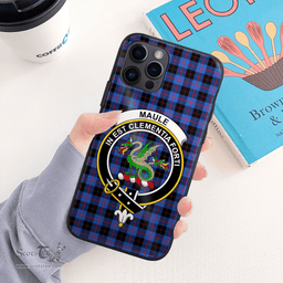 Maule Clan Badge Tartan Phone Case - Tartan Scottish Crest Phone Case Scottish Plaid Tartan Plaid - ScotsTee - scotstee.com