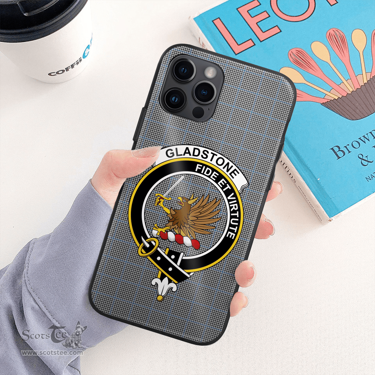 Gladstone Clan Badge Tartan Phone Case - Tartan Scottish Crest Phone Case Scottish Plaid Tartan Plaid - ScotsTee - scotstee.com