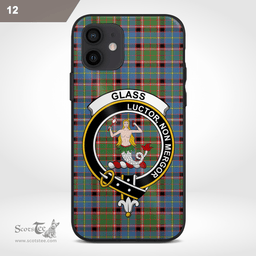 Glass Clan Badge Tartan Phone Case - Tartan Scottish Crest Phone Case Scottish Plaid Tartan Plaid - ScotsTee - scotstee.com
