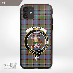 Glass Clan Badge Tartan Phone Case - Tartan Scottish Crest Phone Case Scottish Plaid Tartan Plaid - ScotsTee - scotstee.com