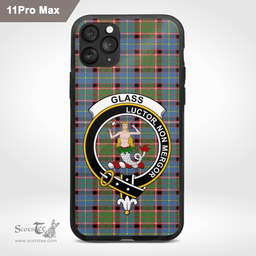 Glass Clan Badge Tartan Phone Case - Tartan Scottish Crest Phone Case Scottish Plaid Tartan Plaid - ScotsTee - scotstee.com