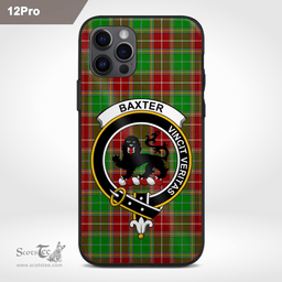 Baxter Clan Badge Tartan Phone Case - Tartan Scottish Crest Phone Case Scottish Plaid Tartan Plaid - ScotsTee - scotstee.com