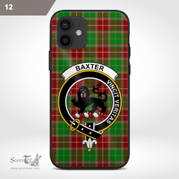 Baxter Clan Badge Tartan Phone Case - Tartan Scottish Crest Phone Case Scottish Plaid Tartan Plaid - ScotsTee - scotstee.com
