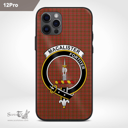 Macalister Clan Badge Tartan Phone Case - Tartan Scottish Crest Phone Case Scottish Plaid Tartan Plaid - ScotsTee - scotstee.com