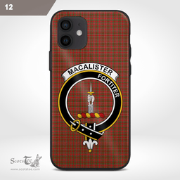 Macalister Clan Badge Tartan Phone Case - Tartan Scottish Crest Phone Case Scottish Plaid Tartan Plaid - ScotsTee - scotstee.com
