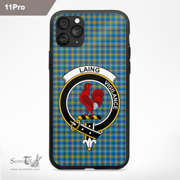 Laing Clan Badge Tartan Phone Case - Tartan Scottish Crest Phone Case Scottish Plaid Tartan Plaid - ScotsTee - scotstee.com