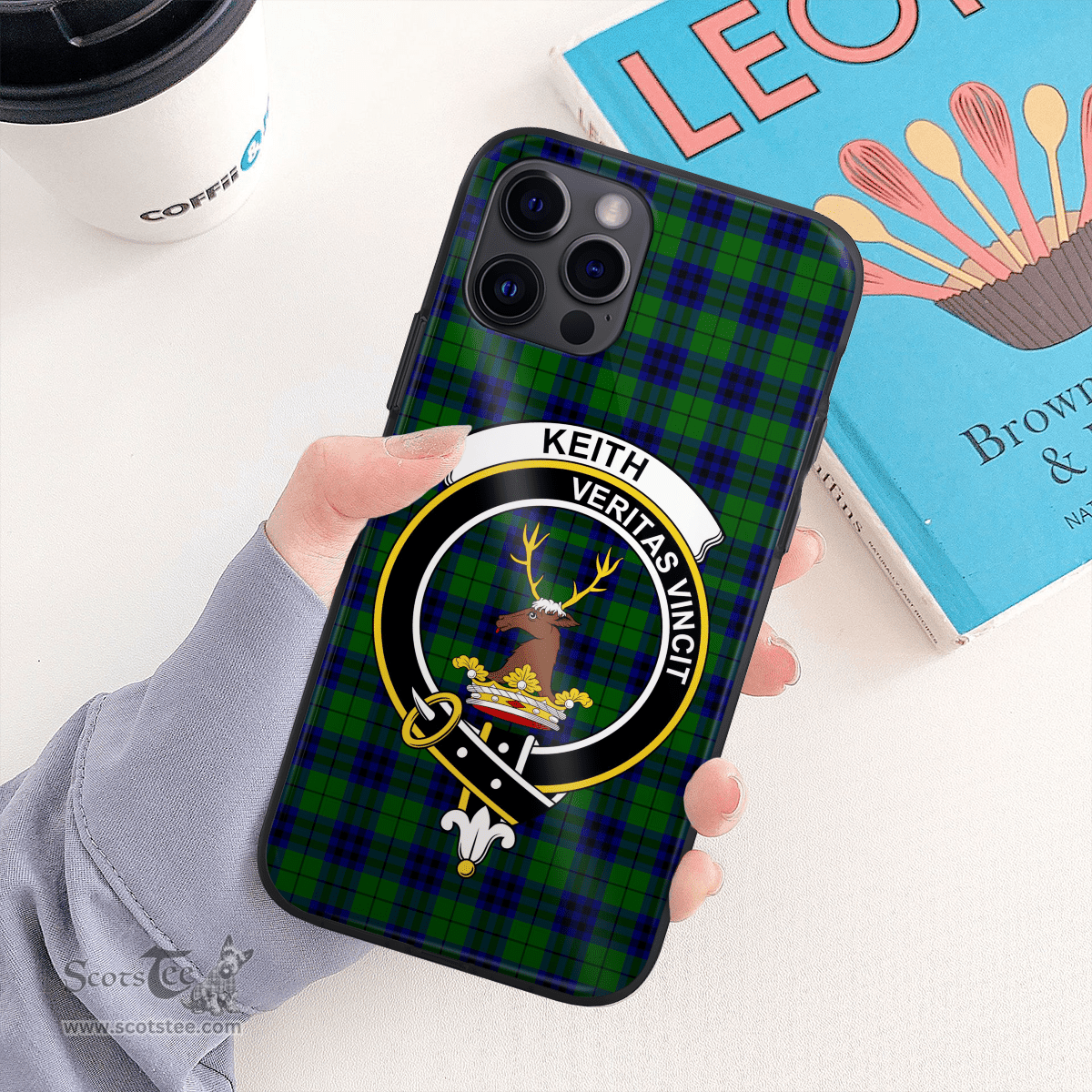 Keith Clan Badge Tartan Phone Case - Tartan Scottish Crest Phone Case Scottish Plaid Tartan Plaid - ScotsTee - scotstee.com