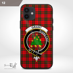Grant Clan Badge Tartan Phone Case - Tartan Scottish Crest Phone Case Scottish Plaid Tartan Plaid - ScotsTee - scotstee.com