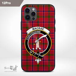 Macrae Clan Badge Tartan Phone Case - Tartan Scottish Crest Phone Case Scottish Plaid Tartan Plaid - ScotsTee - scotstee.com