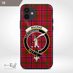 Macrae Clan Badge Tartan Phone Case - Tartan Scottish Crest Phone Case Scottish Plaid Tartan Plaid - ScotsTee - scotstee.com