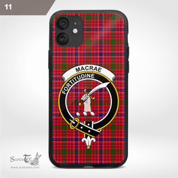 Macrae Clan Badge Tartan Phone Case - Tartan Scottish Crest Phone Case Scottish Plaid Tartan Plaid - ScotsTee - scotstee.com