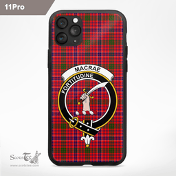 Macrae Clan Badge Tartan Phone Case - Tartan Scottish Crest Phone Case Scottish Plaid Tartan Plaid - ScotsTee - scotstee.com