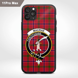 Macrae Clan Badge Tartan Phone Case - Tartan Scottish Crest Phone Case Scottish Plaid Tartan Plaid - ScotsTee - scotstee.com