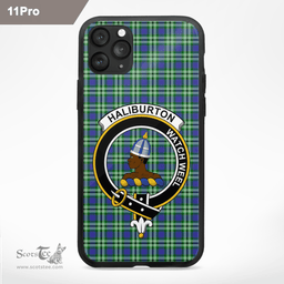 Haliburton Clan Badge Tartan Phone Case - Tartan Scottish Crest Phone Case Scottish Plaid Tartan Plaid - ScotsTee - scotstee.com