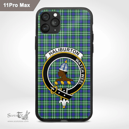 Haliburton Clan Badge Tartan Phone Case - Tartan Scottish Crest Phone Case Scottish Plaid Tartan Plaid - ScotsTee - scotstee.com