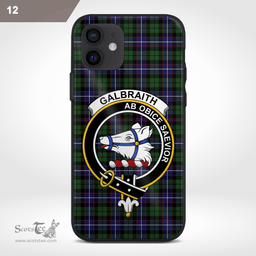 Galbraith Clan Badge Tartan Phone Case - Tartan Scottish Crest Phone Case Scottish Plaid Tartan Plaid - ScotsTee - scotstee.com