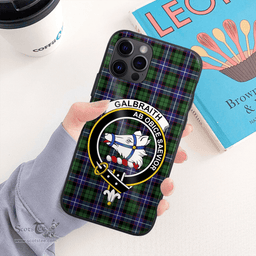 Galbraith Clan Badge Tartan Phone Case - Tartan Scottish Crest Phone Case Scottish Plaid Tartan Plaid - ScotsTee - scotstee.com