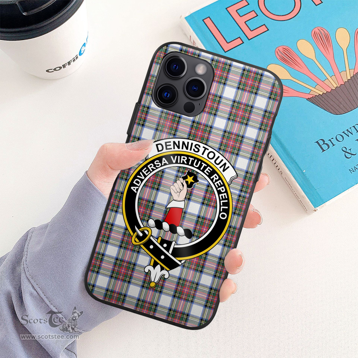 Dennistoun Clan Badge Tartan Phone Case - Tartan Scottish Crest Phone Case Scottish Plaid Tartan Plaid - ScotsTee - scotstee.com