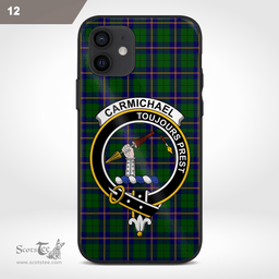 Carmichael Clan Badge Tartan Phone Case - Tartan Scottish Crest Phone Case Scottish Plaid Tartan Plaid - ScotsTee - scotstee.com