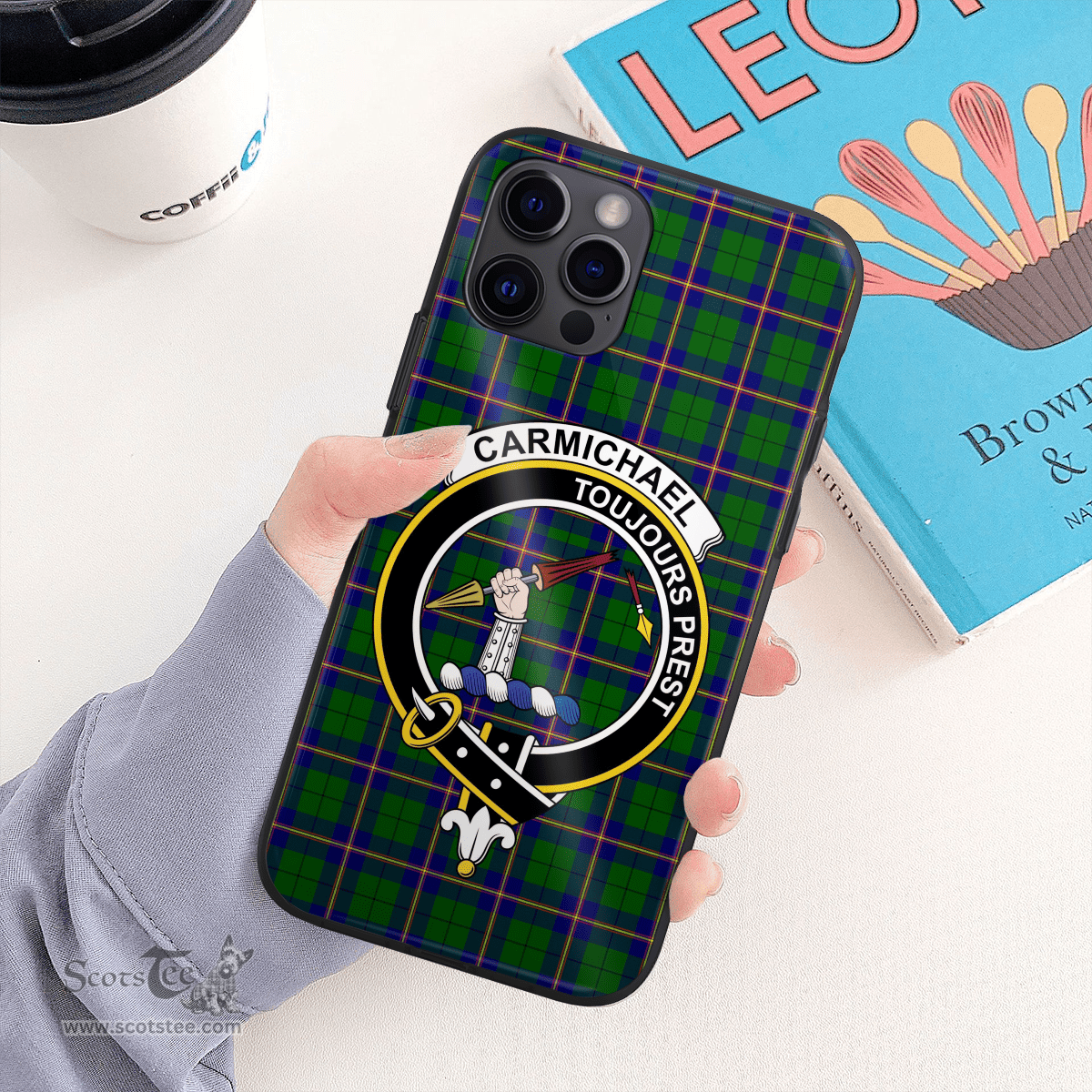 Carmichael Clan Badge Tartan Phone Case - Tartan Scottish Crest Phone Case Scottish Plaid Tartan Plaid - ScotsTee - scotstee.com