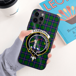 Carmichael Clan Badge Tartan Phone Case - Tartan Scottish Crest Phone Case Scottish Plaid Tartan Plaid - ScotsTee - scotstee.com