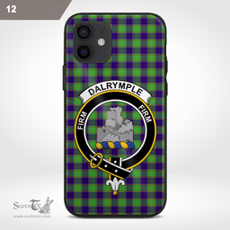 Dalrymple Clan Badge Tartan Phone Case - Tartan Scottish Crest Phone Case Scottish Plaid Tartan Plaid - ScotsTee - scotstee.com