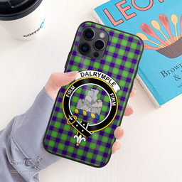 Dalrymple Clan Badge Tartan Phone Case - Tartan Scottish Crest Phone Case Scottish Plaid Tartan Plaid - ScotsTee - scotstee.com