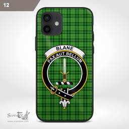 Blane Clan Badge Tartan Phone Case - Tartan Scottish Crest Phone Case Scottish Plaid Tartan Plaid - ScotsTee - scotstee.com