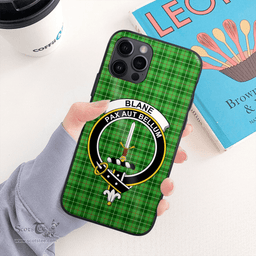 Blane Clan Badge Tartan Phone Case - Tartan Scottish Crest Phone Case Scottish Plaid Tartan Plaid - ScotsTee - scotstee.com