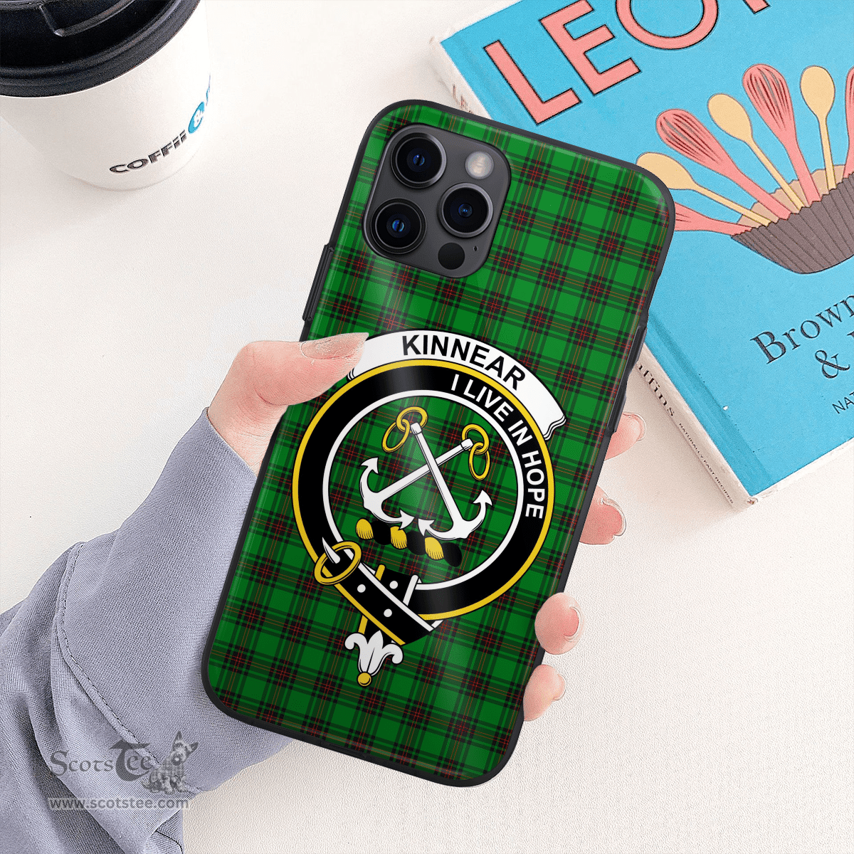 Kinnear Clan Badge Tartan Phone Case - Tartan Scottish Crest Phone Case Scottish Plaid Tartan Plaid - ScotsTee - scotstee.com