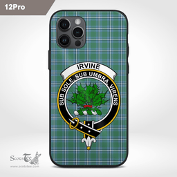 Irvine Clan Badge Tartan Phone Case - Tartan Scottish Crest Phone Case Scottish Plaid Tartan Plaid - ScotsTee - scotstee.com