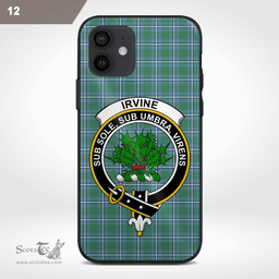 Irvine Clan Badge Tartan Phone Case - Tartan Scottish Crest Phone Case Scottish Plaid Tartan Plaid - ScotsTee - scotstee.com