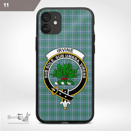Irvine Clan Badge Tartan Phone Case - Tartan Scottish Crest Phone Case Scottish Plaid Tartan Plaid - ScotsTee - scotstee.com