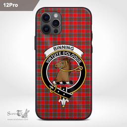 Binning Of Wallifoord Clan Badge Tartan Phone Case - Tartan Scottish Crest Phone Case Scottish Plaid Tartan Plaid - ScotsTee - scotstee.com