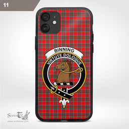 Binning Of Wallifoord Clan Badge Tartan Phone Case - Tartan Scottish Crest Phone Case Scottish Plaid Tartan Plaid - ScotsTee - scotstee.com