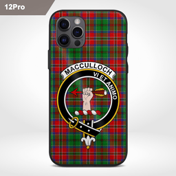 Macculloch Clan Badge Tartan Phone Case - Tartan Scottish Crest Phone Case Scottish Plaid Tartan Plaid - ScotsTee - scotstee.com
