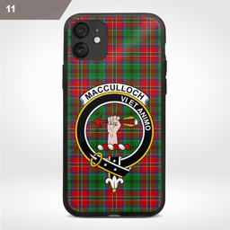 Macculloch Clan Badge Tartan Phone Case - Tartan Scottish Crest Phone Case Scottish Plaid Tartan Plaid - ScotsTee - scotstee.com