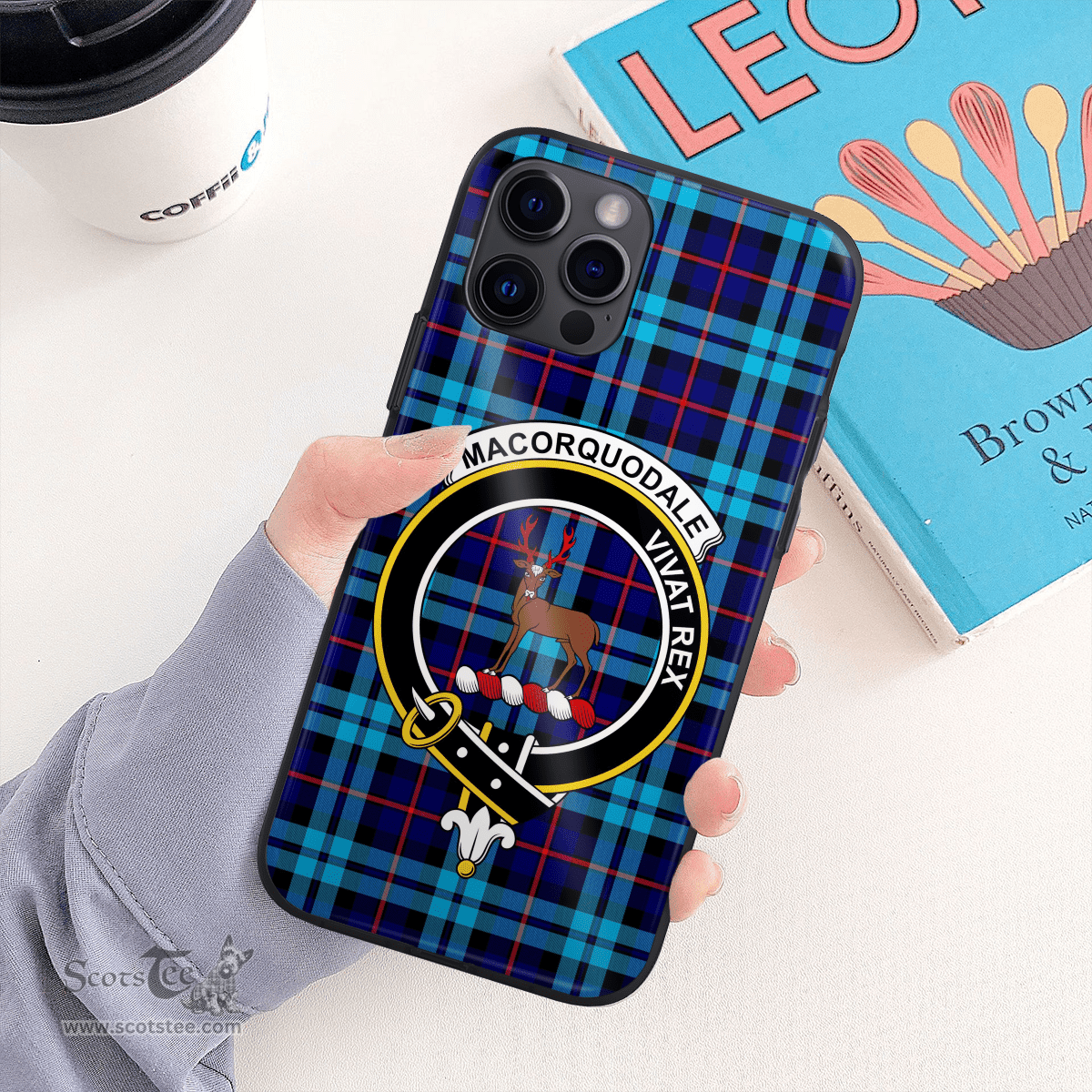 Maccorquodale Clan Badge Tartan Phone Case - Tartan Scottish Crest Phone Case Scottish Plaid Tartan Plaid - ScotsTee - scotstee.com