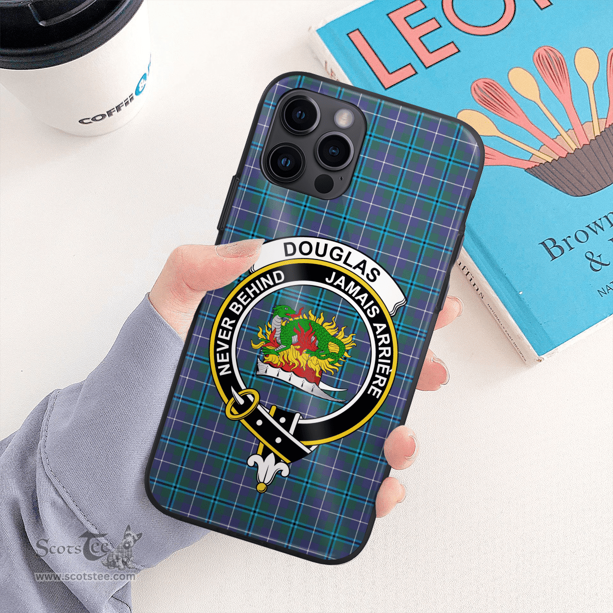 Douglas Clan Badge Tartan Phone Case - Tartan Scottish Crest Phone Case Scottish Plaid Tartan Plaid - ScotsTee - scotstee.com
