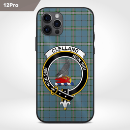 Clelland Clan Badge Tartan Phone Case - Tartan Scottish Crest Phone Case Scottish Plaid Tartan Plaid - ScotsTee - scotstee.com
