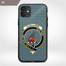 Clelland Clan Badge Tartan Phone Case - Tartan Scottish Crest Phone Case Scottish Plaid Tartan Plaid - ScotsTee - scotstee.com