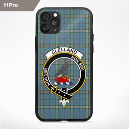 Clelland Clan Badge Tartan Phone Case - Tartan Scottish Crest Phone Case Scottish Plaid Tartan Plaid - ScotsTee - scotstee.com